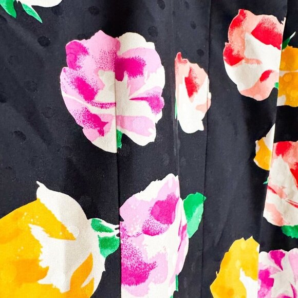 Vintage Silk Polka Dot Floral Blazer M - Picture 6 of 11